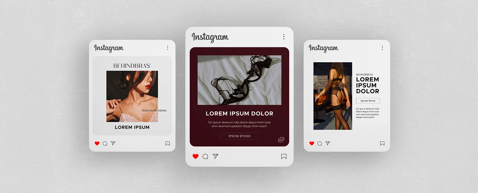 Behindbras social posts copy
